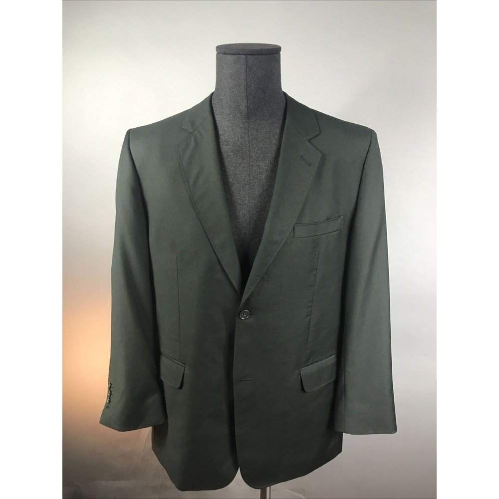 Vitale Barberis Canonico Giovanni Custom Olive Blazer Sport Coat 46 R - 48R